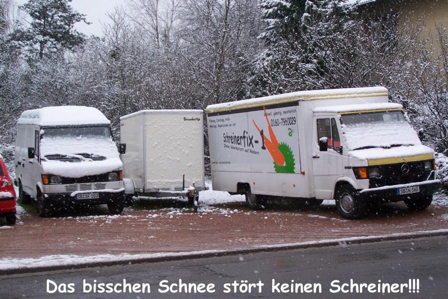 Schreinerfixmobile im Schnee